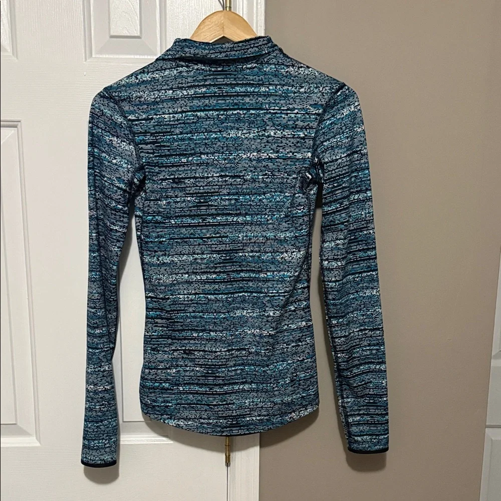 Nike Pro Dri-FIT 1/2 Zip Pullover | S | Blue Digital Print 💙 - Picture 5 of 9
